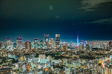 日本の東京の夜景