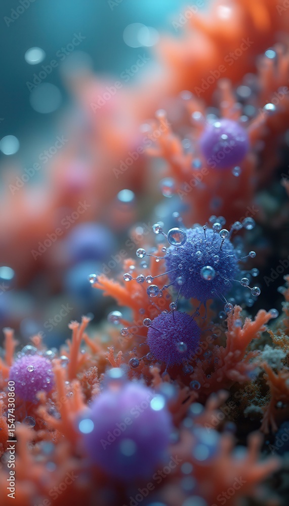 Poster Multiple viruses interacting in a surreal microscopic environment