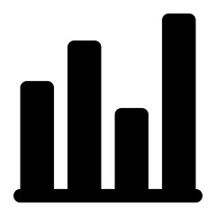 graph bar black glyph icon