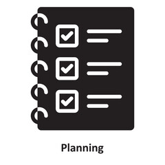 Planning Vector Icon which can easily modify or edit