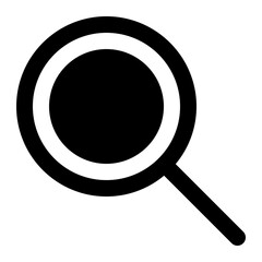search magnifier black glyph icon