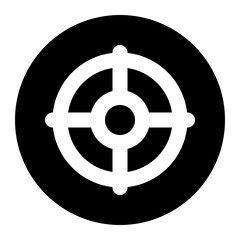Obraz premium target spot black glyph icon