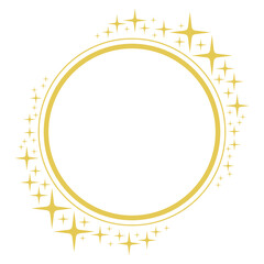 Circle Line Frame with Shiny Sparkle