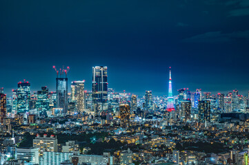日本の東京の夜景