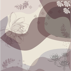 Fototapeta premium design scarves flowers