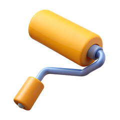 3D Paint Roller Isolated On White Background Illustration