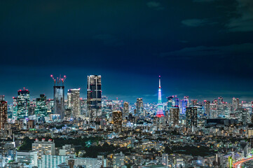日本の東京の夜景