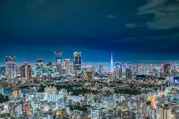 日本の東京の夜景