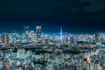 日本の東京の夜景