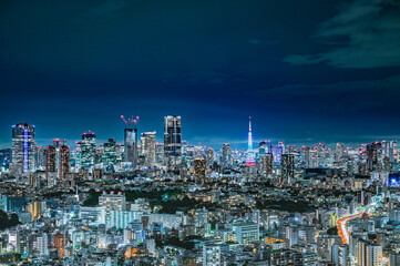 日本の東京の夜景
