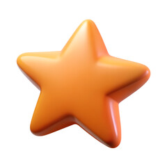 Star Icon 3D Rendering Isolated On White Background