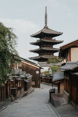 narrow street in the old town KYOTO