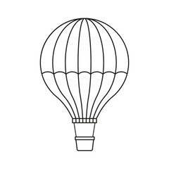 Air balloon vector icon. aerostat illustration sign. Ballon logo. Air balloon web icon.