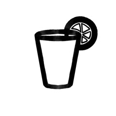 Refreshing beverage with a slice of citrus during sunny afternoon at a local cafe