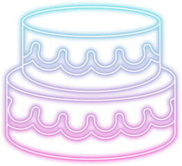 Neon Birthday Cake