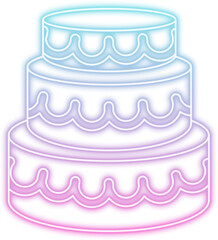 Neon Birthday Cake