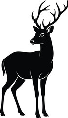 Classic Standing Deer Silhouette