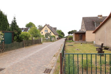 Grauer Frühsommertag in der Gemeinde Kamminke auf der Ostseeinsel Usedom