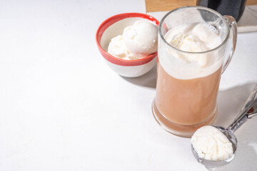 Ice cream beer floating cocktail