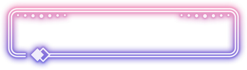 Neon Gradient Rectangle Frame Sign