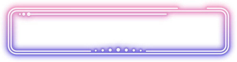 Neon Gradient Rectangle Frame Sign