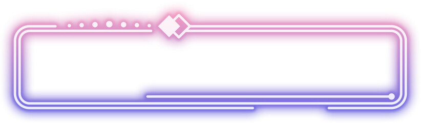 Neon Gradient Rectangle Frame Sign