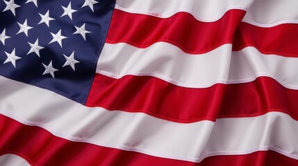 Obraz premium American flag. A vibrant symbol of national unity the star spangled banner represents a nation s heritage and ideals a powerful emblem woven with red white and blue stripes showcasing
