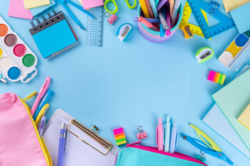 Back to school high-colored background