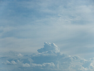 shot of sky with giants cumulonimbus clouds