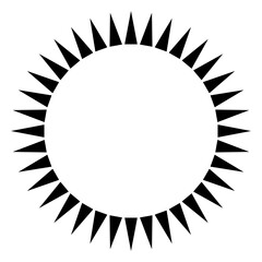 Sunshine icon vector. Rays of the sun illustration sign. Solar corona symbol. Sun web icon. Shine symbol design for web and app.
