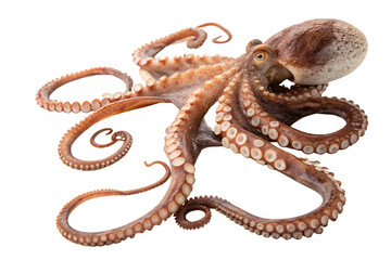 octopus-animal isolated on white background png, ai generated