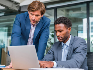 Fototapeta premium Professionals unite for finance project