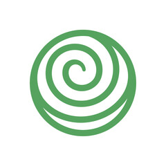 Abstract linear icon of nature element. Earth