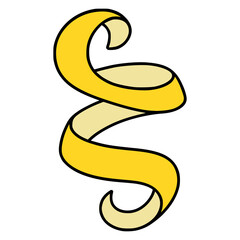 lemon peel garnish drink beverage flat color vector illustration template design