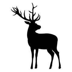 wild deer Icon black