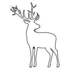 wild deer Icon Line
