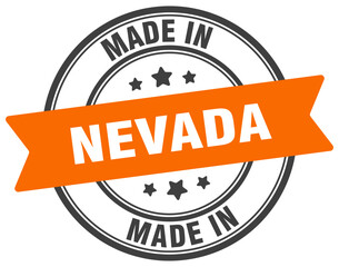 Made in Nevada round sign. Made in Nevada stamp.