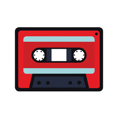 Obraz premium Retro audio cassette tape design perfect for nostalgic music and vintage themed visuals