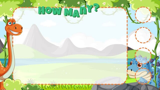 Interactive Dinosaur Counting Game for Kids