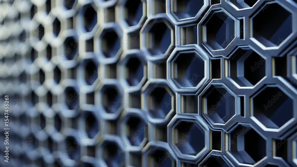Poster blue hexagonal geometric pattern as a seamless background design for various projects and applicatio
