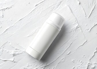White Deodorant Stick Mockup on a Textured White Background
