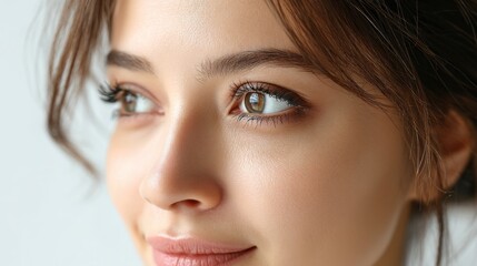 Obraz premium Closeup Portrait of a Woman with Glitter on her Face