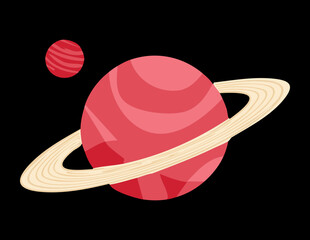 Red Planet Rings Moons Solar System