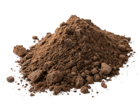  set-pile-of-soil-isolated on white background png, ai generated
