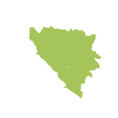 Fototapeta premium Map of Bosnia and Herzegovina, sign silhouette. World Map Globe. Vector Illustration isolated on white background. Europe continent.