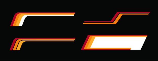 Retro Sunset Stripes Car Decal Vector Design