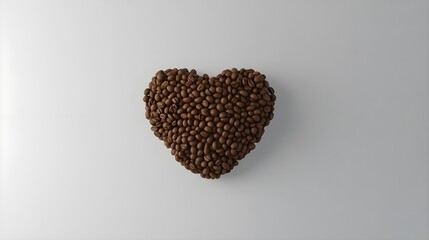 Coffee Beans Arranged in a Heart Shape, love, romance, valentine's day, caffeine, aroma