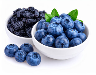Fresh blueberry with dried blueberry 