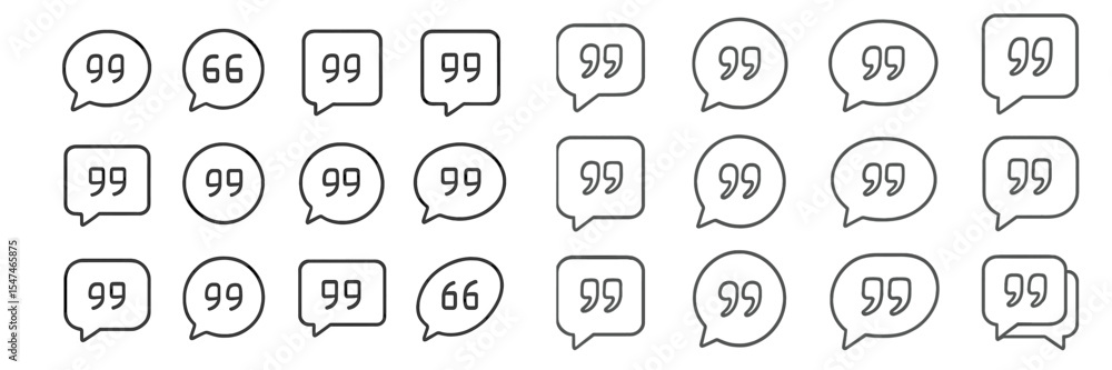 Poster Stylized speech bubbles displaying numbers in various styles create an engaging visual composition for design elements
