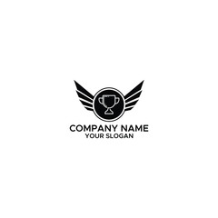trophy and wings simple logo